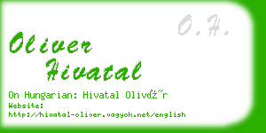 oliver hivatal business card